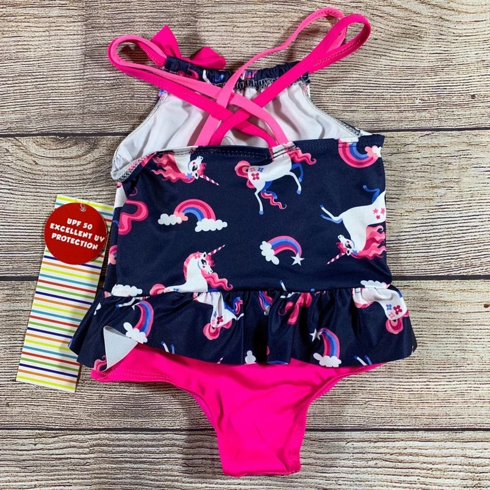 Whippette Girls Swimsuit rainbows &‎ unicorns NWT